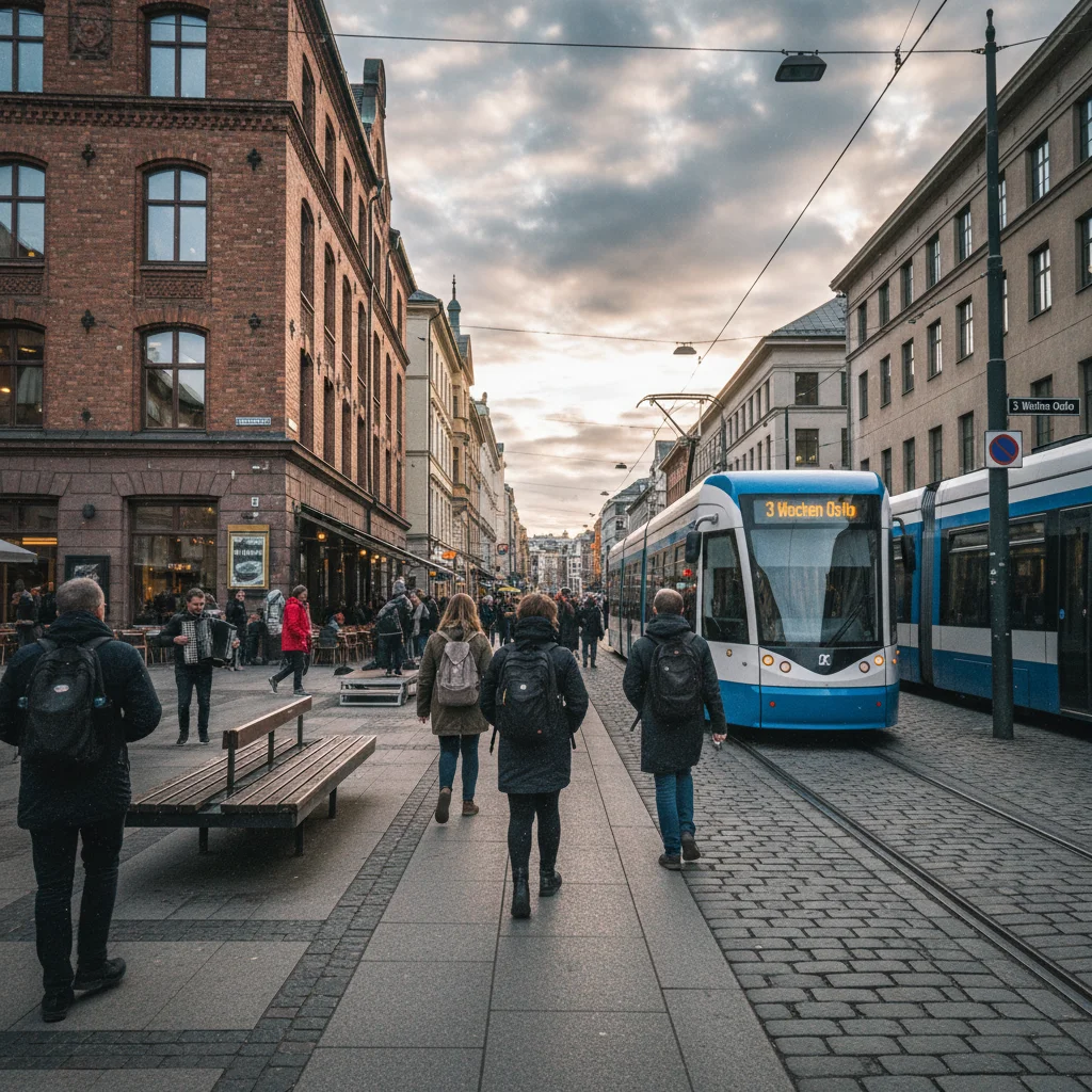 Rathaus und Hafen von Oslo als Startpunkt der dreiwoeechigen Rundreise
