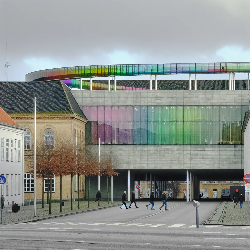 ARoS Kunstmuseum in Aarhus mit dem Regenbogen-Panorama auf dem Dach