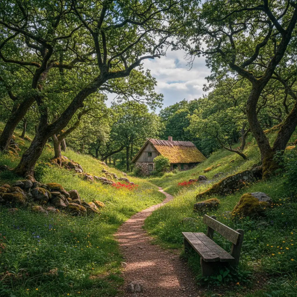 Märchenhafte Landschaft auf Fünen, die Andersen inspirierte