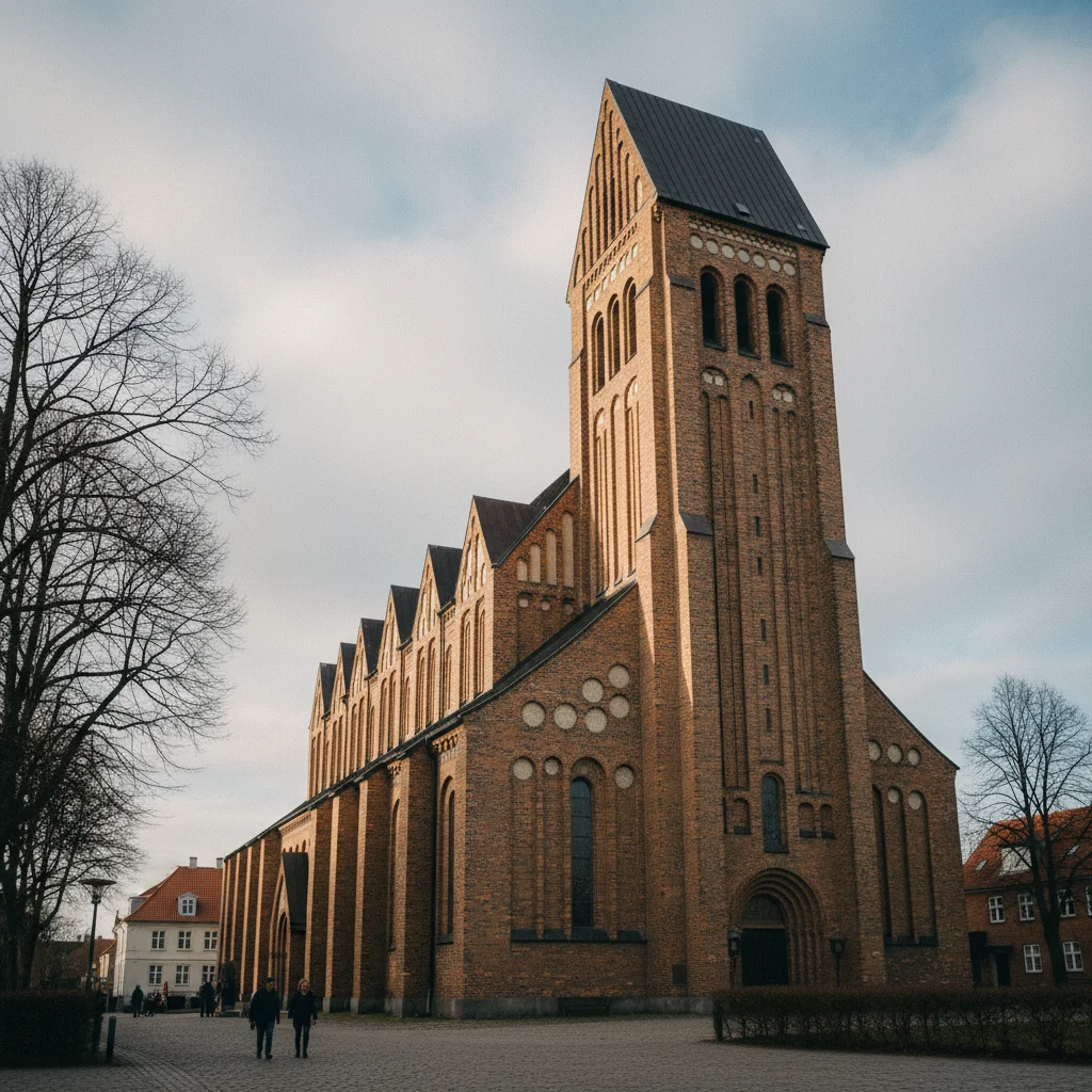 Die Grundtvigskirche in Kopenhagen mit ihrer expressionistischen Backsteinfassade