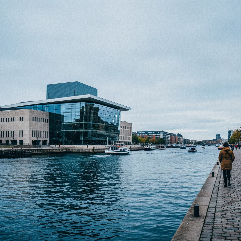 Die Königliche Oper in Kopenhagen am Hafen