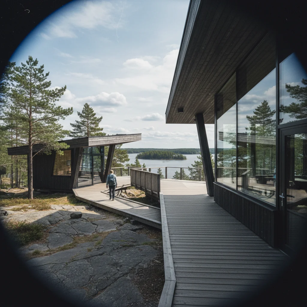 Design-Rastplatz an einer norwegischen Panoramastraße