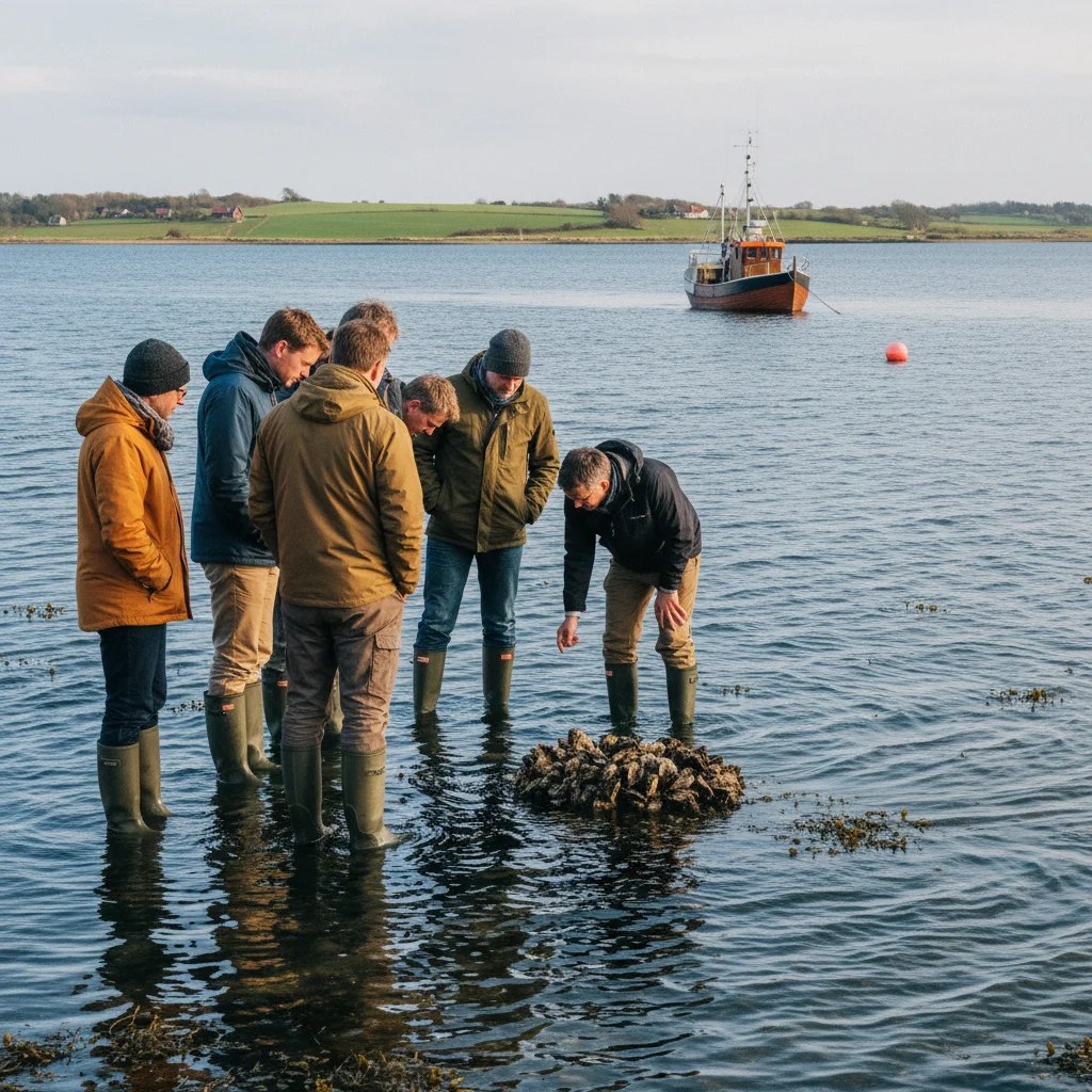 Geführte Austern-Safari mit Gruppe am Limfjord