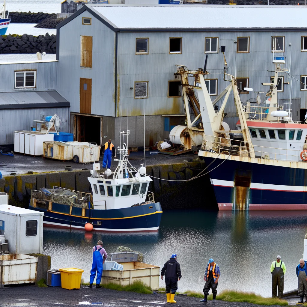 Fischerboote im isländischen Hafen