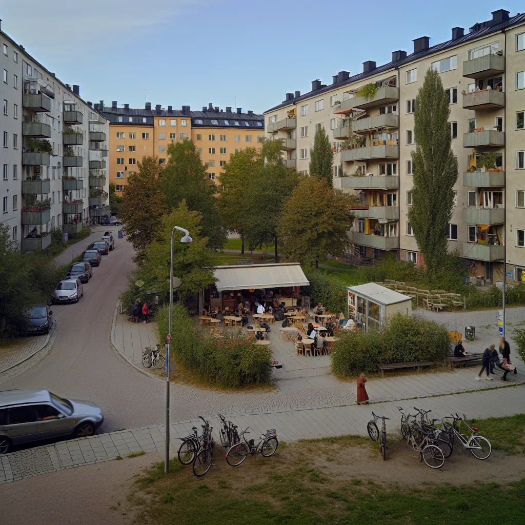 Blick über Stockholm mit Wasser und historischen Gebäuden