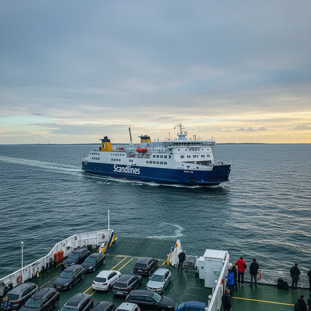 Scandlines-Fähre zwischen Puttgarden und Rødby auf offener See