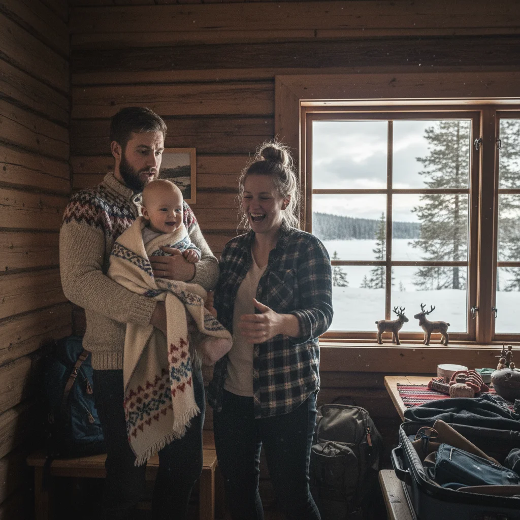 Wickelraum in einer norwegischen oeffentlichen Einrichtung, saüber und gut ausgestattet