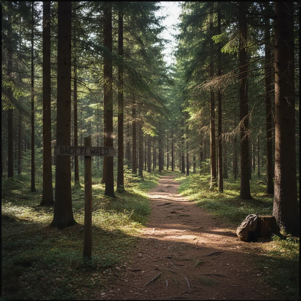 Braunbär in einem finnischen Wald