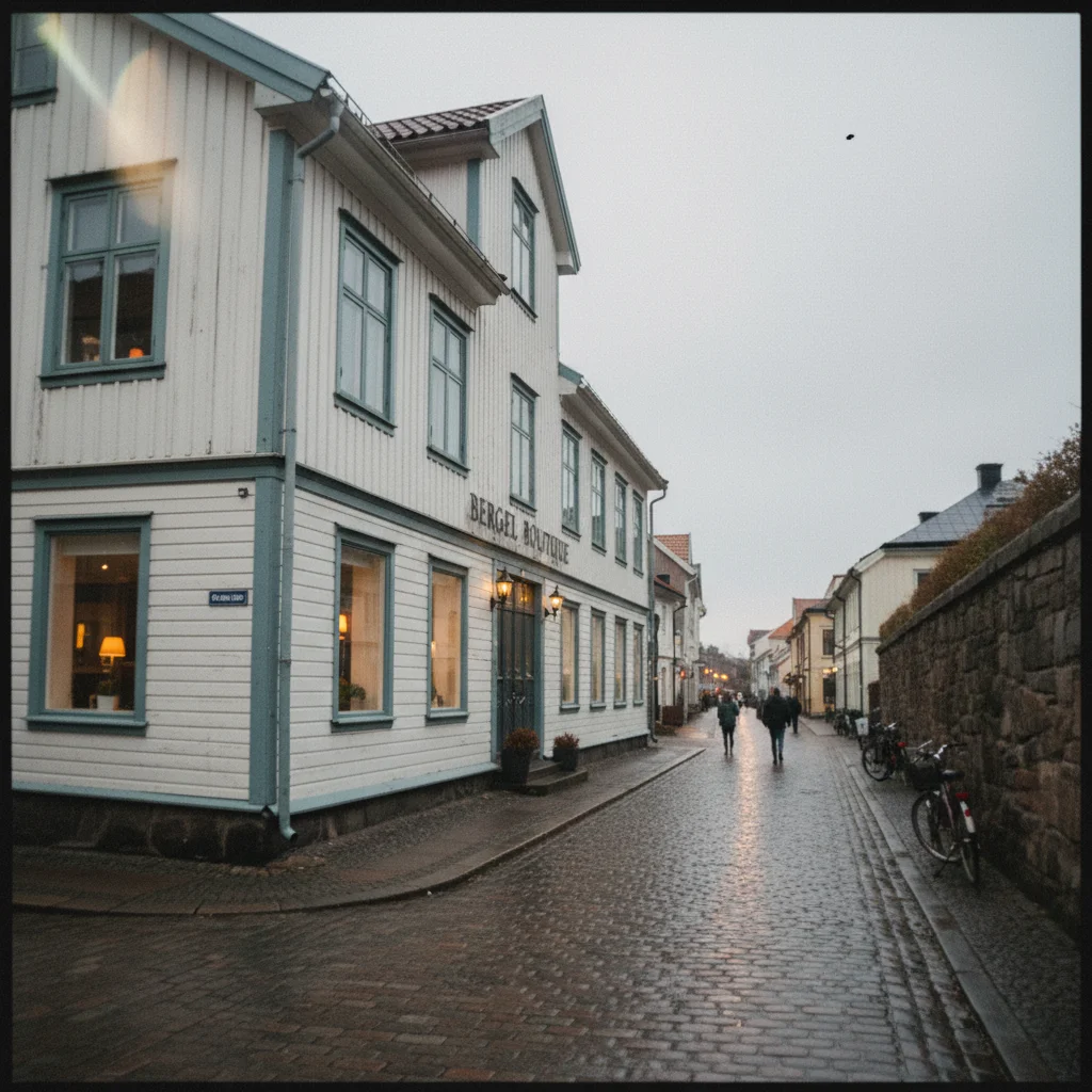 Stilvolles Boutique-Hotelzimmer in Bergen mit skandinavischem Design