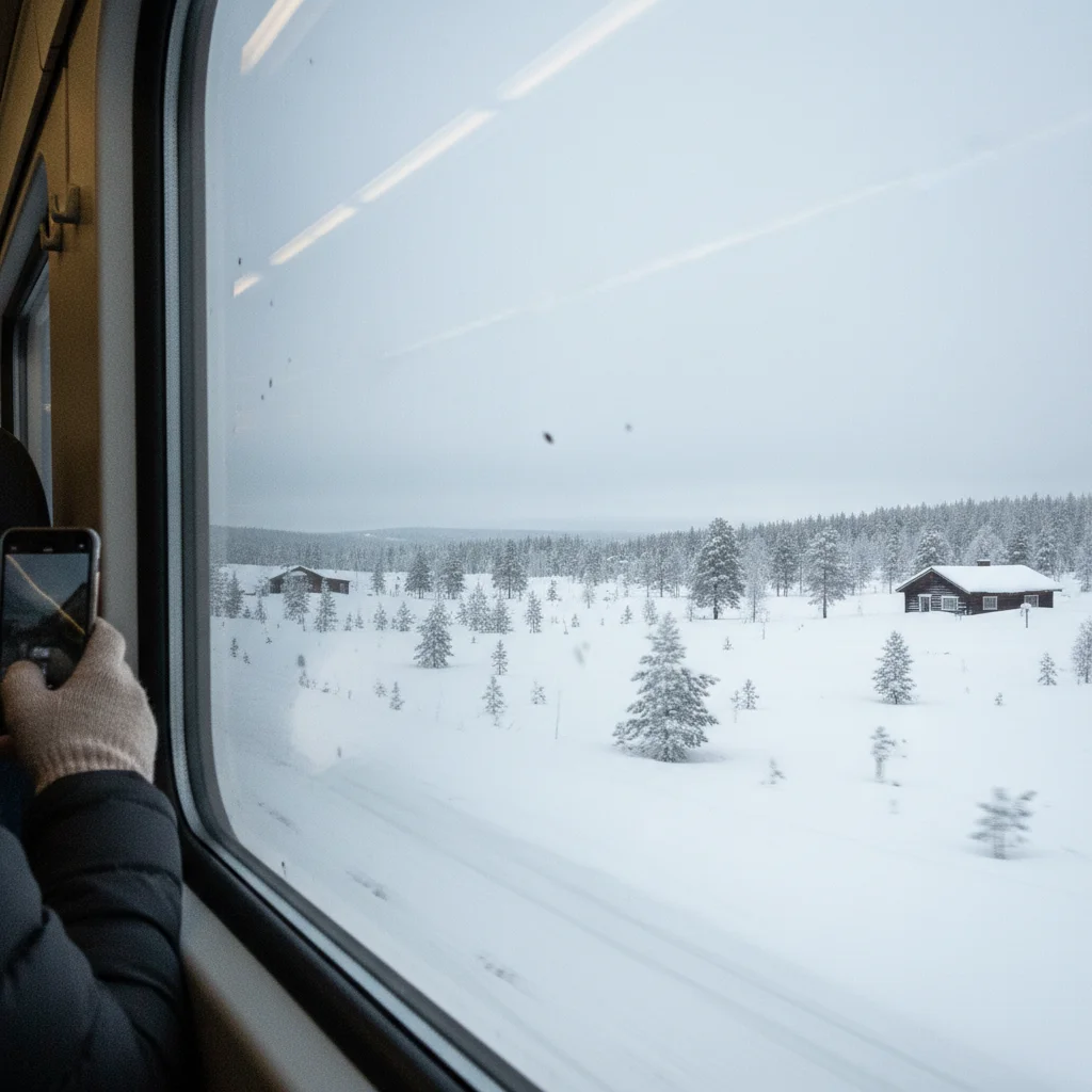 Bergensbahn im Winter durch verschneite Landschaft