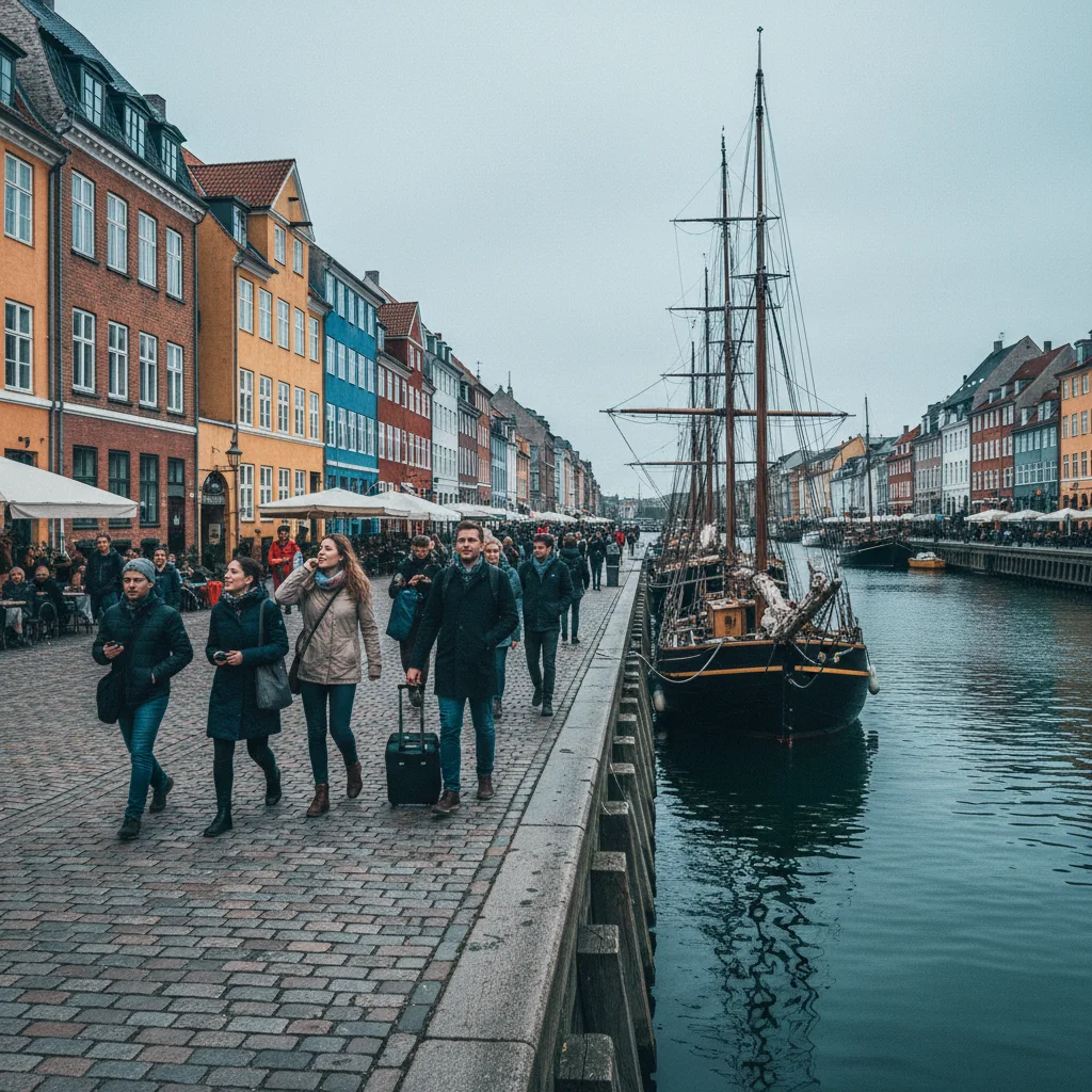 Ankunft in Kopenhagen am Nyhavn