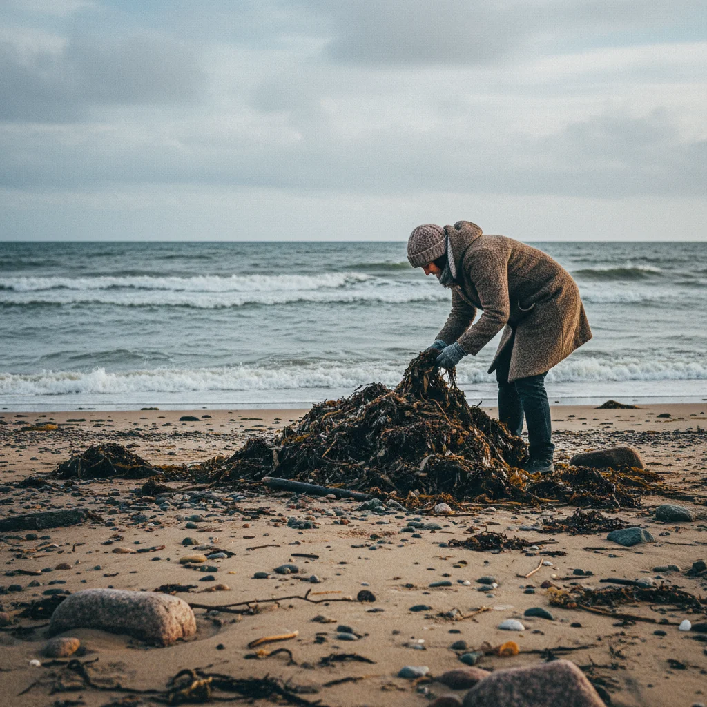 Bernsteinfundstelle an der dänischen Nordseeküste