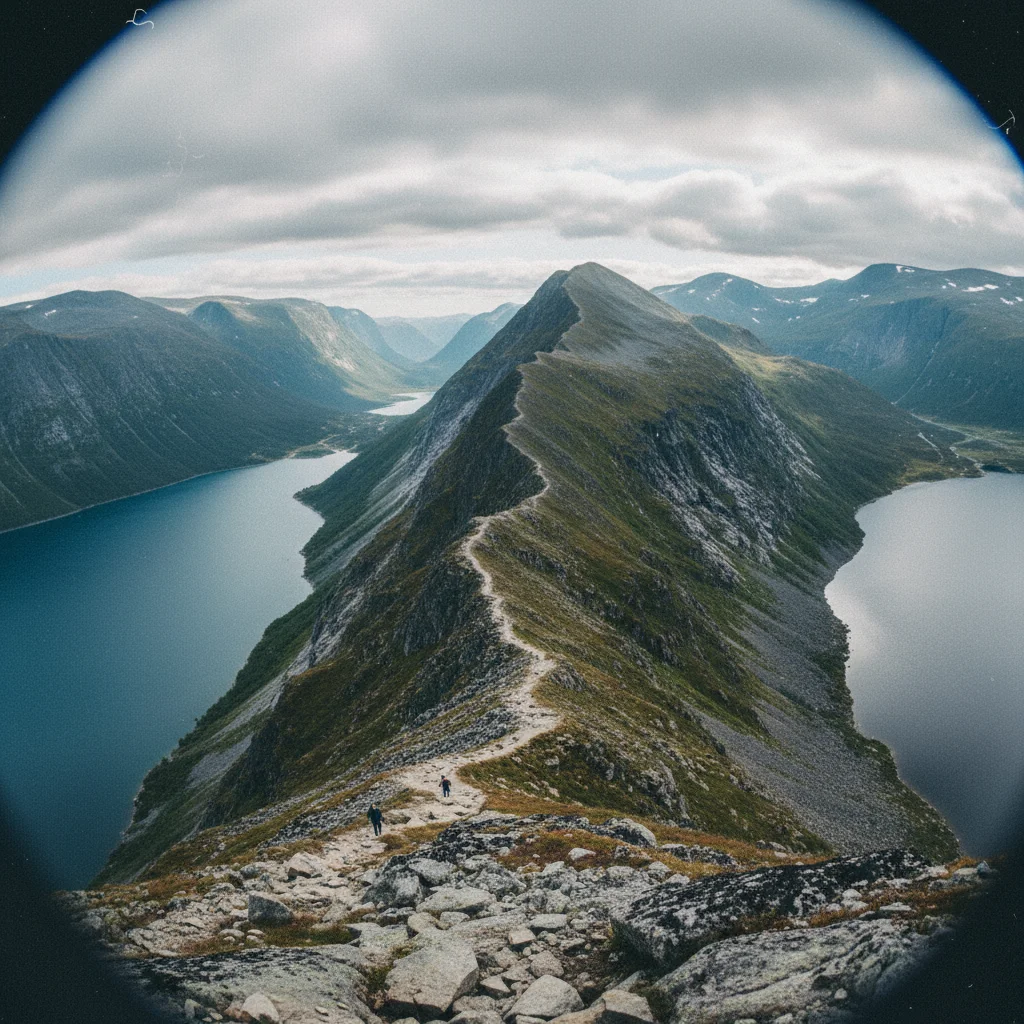 Panoramablick vom Besseggen über Jotunheimen