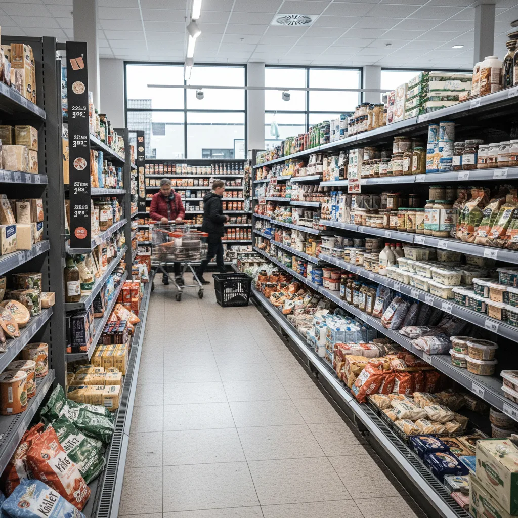 Preise in einem dänischen Supermarkt