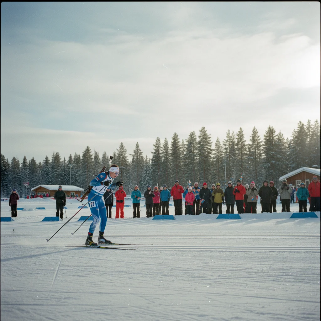 Biathlon-Weltcup-Rennen mit Zuschauermassen