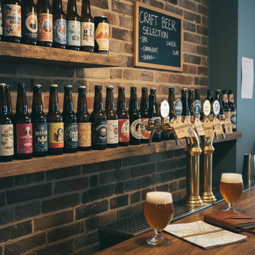 Craft-Beer-Auswahl in einer Kopenhagener Bar