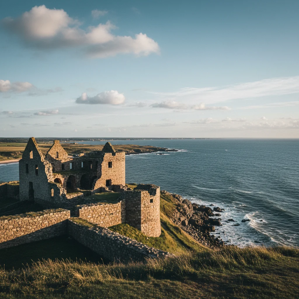 Die Burgruine Hammershus auf Bornholm mit Meerblick