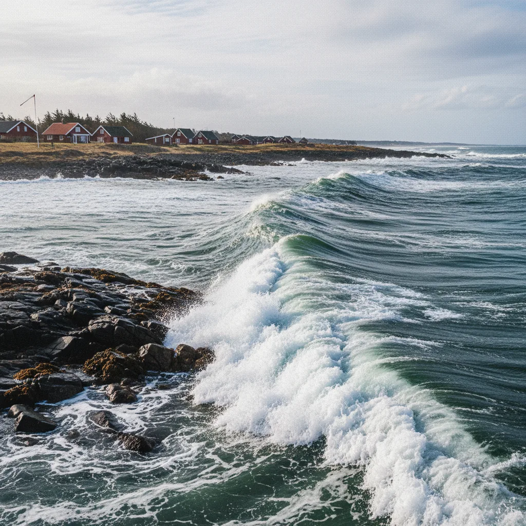 Perfekte Welle an der Küste von Cold Hawaii