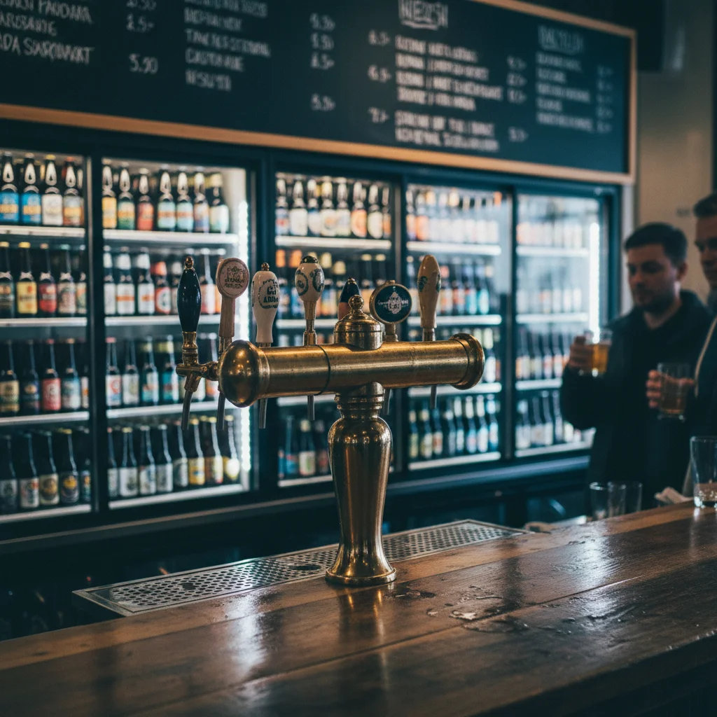 Bierbar in Reykjavík mit Zapfhähnen und Craft-Beer-Auswahl
