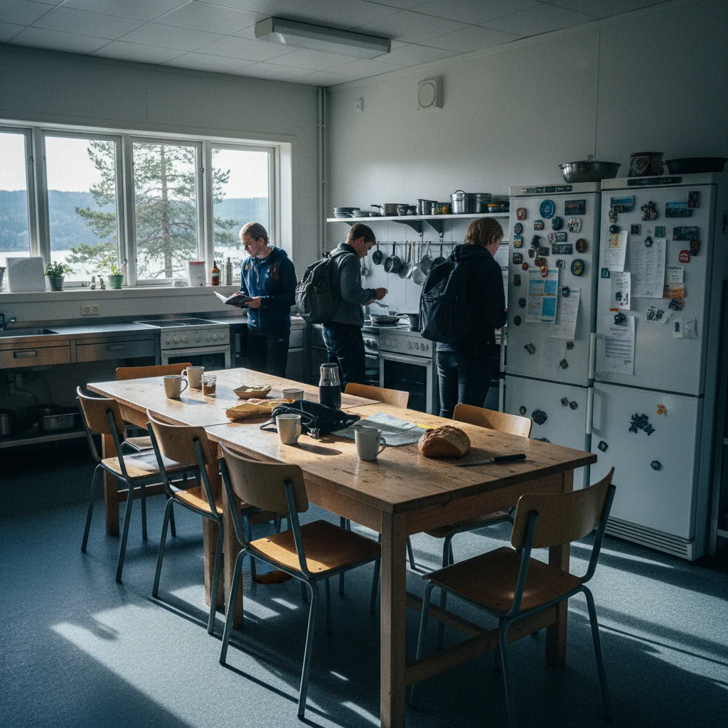 Gemeinschaftsküche in einem Danhostel