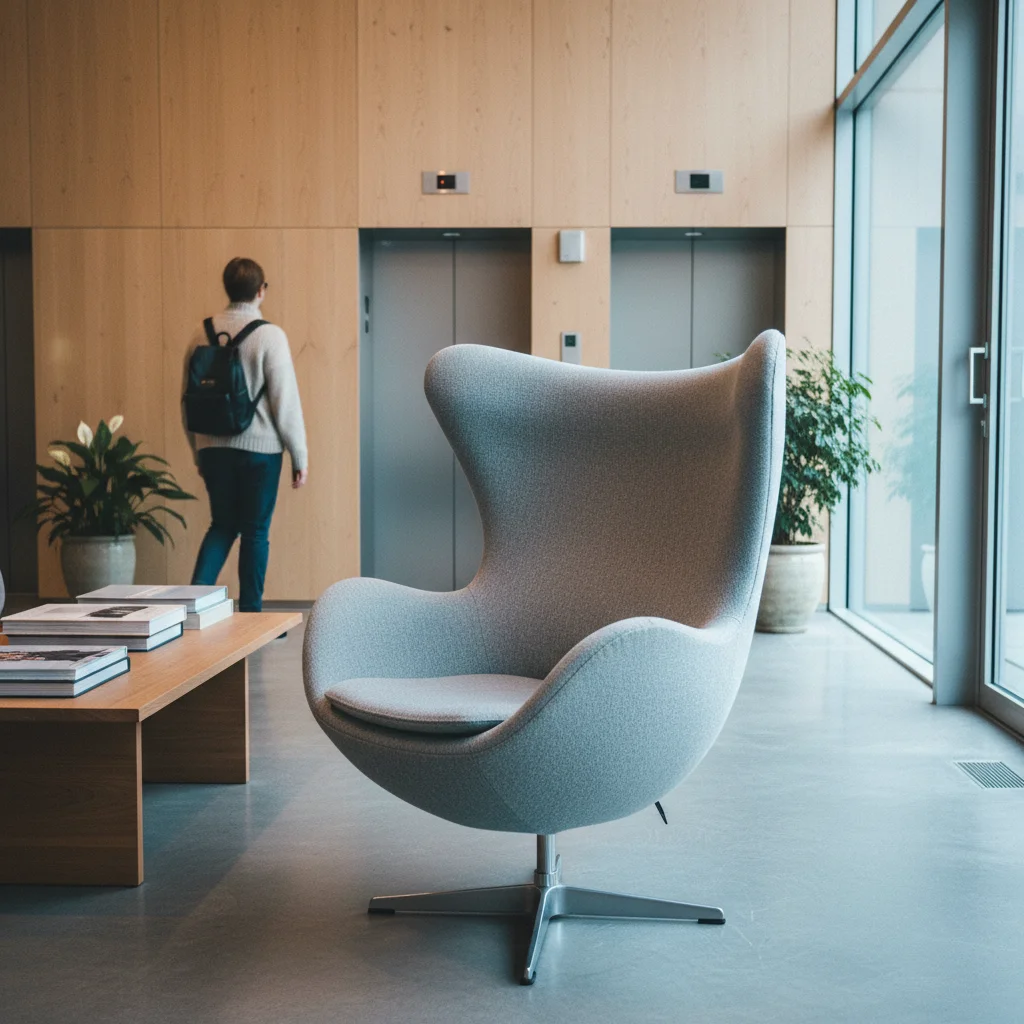 Arne Jacobsen Egg Chair in einem dänischen Designhotel