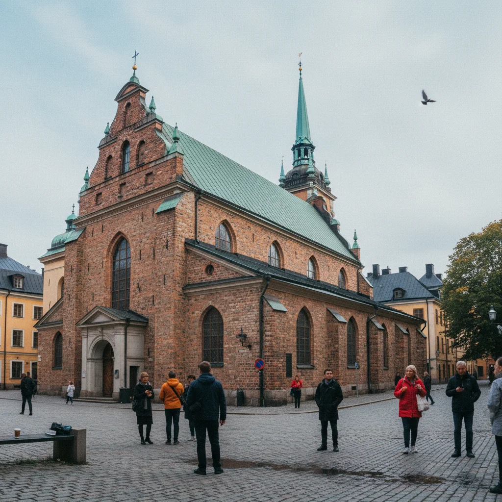 Historische Tyska Kyrkan (Deutsche Kirche) in Stockholms Altstadt Gamla Stan