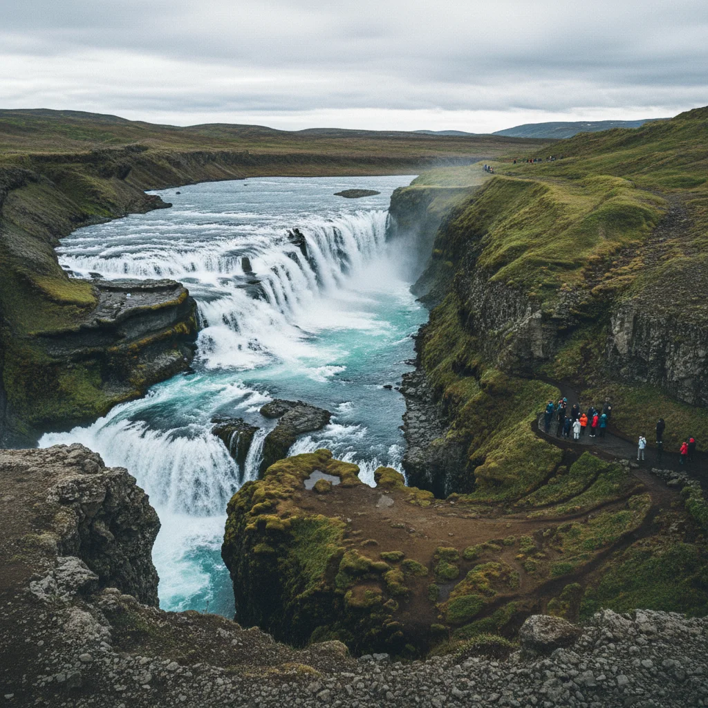 Goðafoss Wasserfall in Nordisland im Sommer
