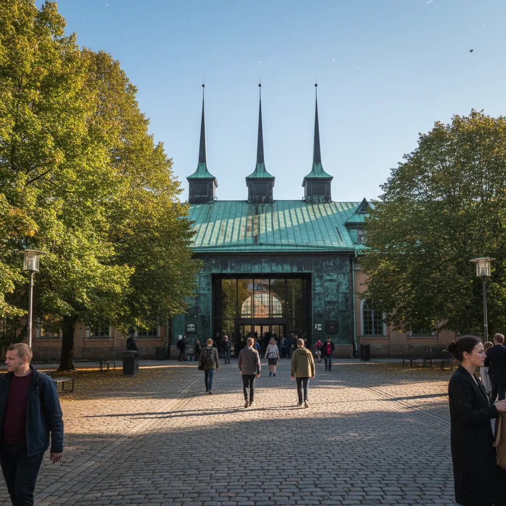 Das Vasa Museum auf Djurgården mit dem charakteristischen Mastbau