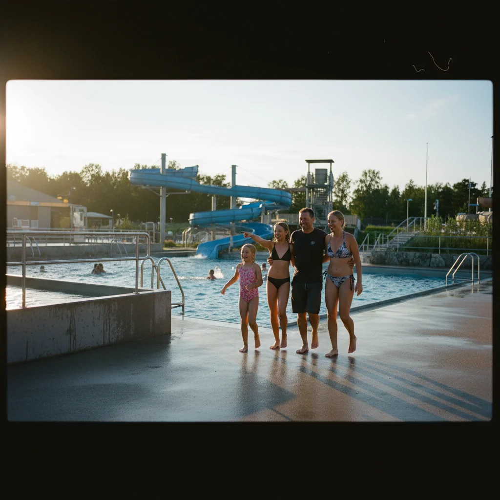 Badeland im Kristiansand Dyrepark mit Wasserrutschen