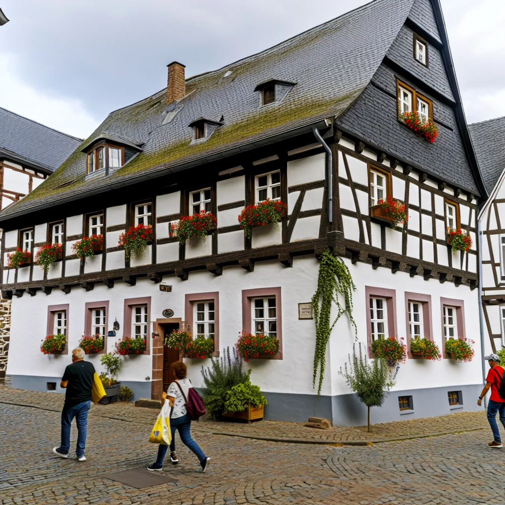 Kopfsteinpflastergassen und Fachwerkhäuser in Ebeltofts Altstadt