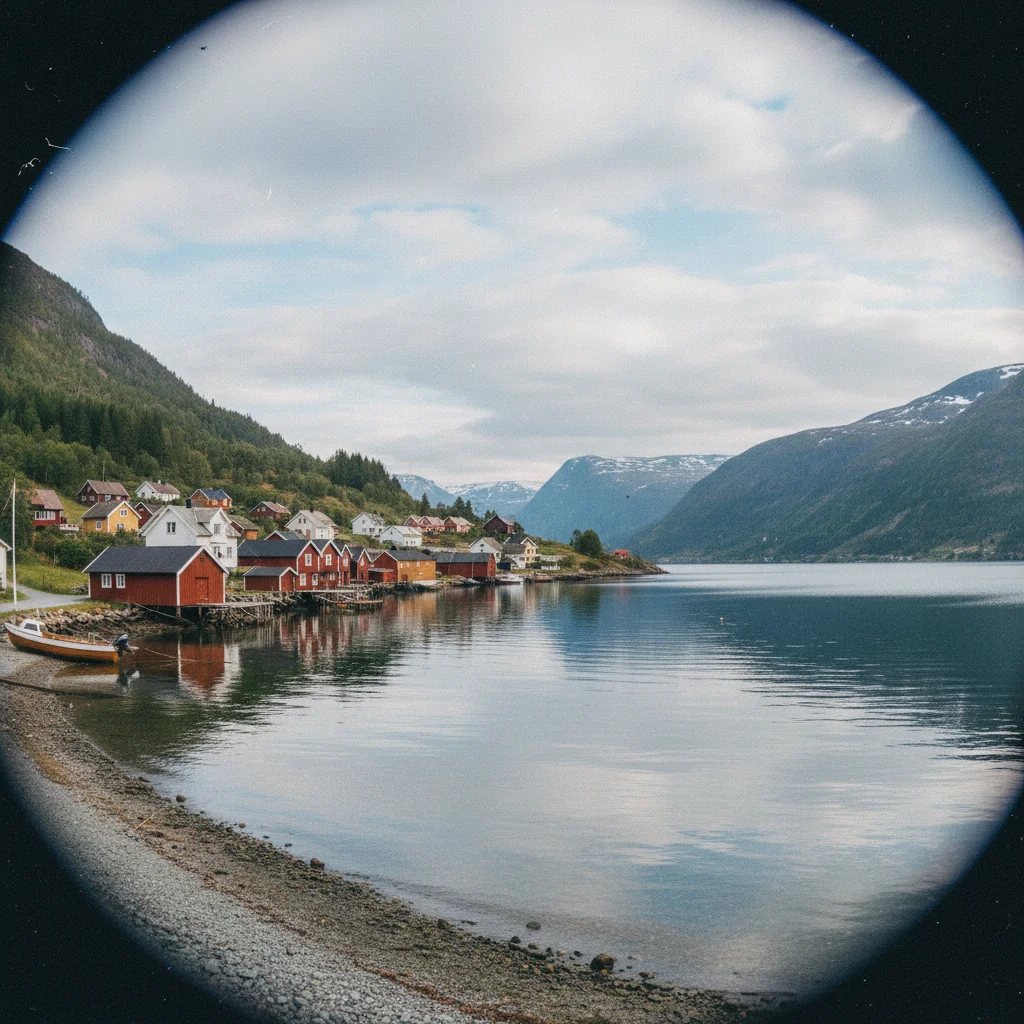 Das kleine Dorf Eidfjord am Ende des Hardangerfjords
