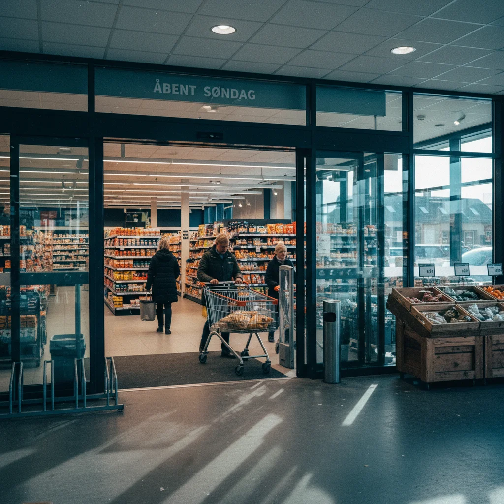 Geöffneter Supermarkt am Sonntag in Dänemark