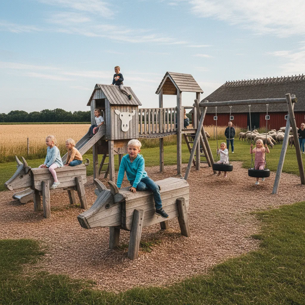 Spielplatz auf einem dänischen Erlebnisbauernhof
