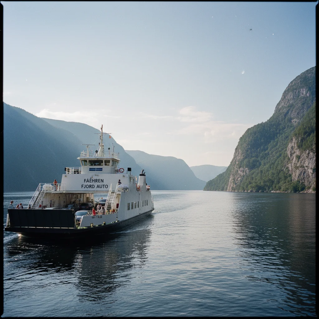 Autofähre auf einem norwegischen Fjord
