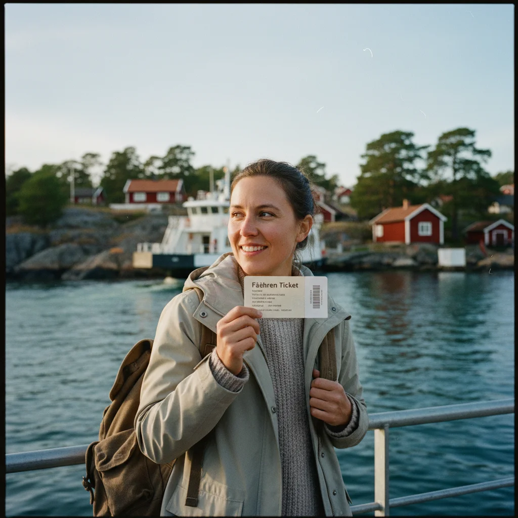 Ticketkauf und Bezahlung an der Fähre in Norwegen