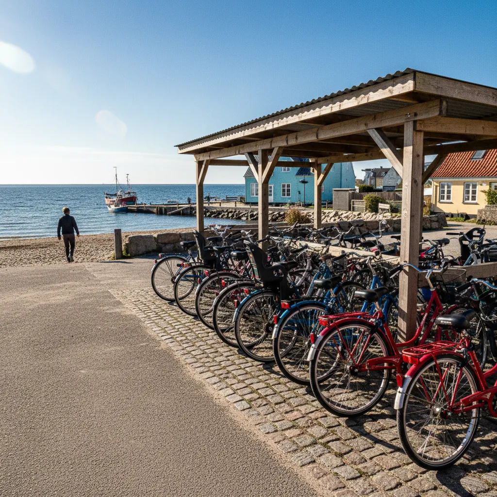 Fahrradverleih-Station in Dänemark