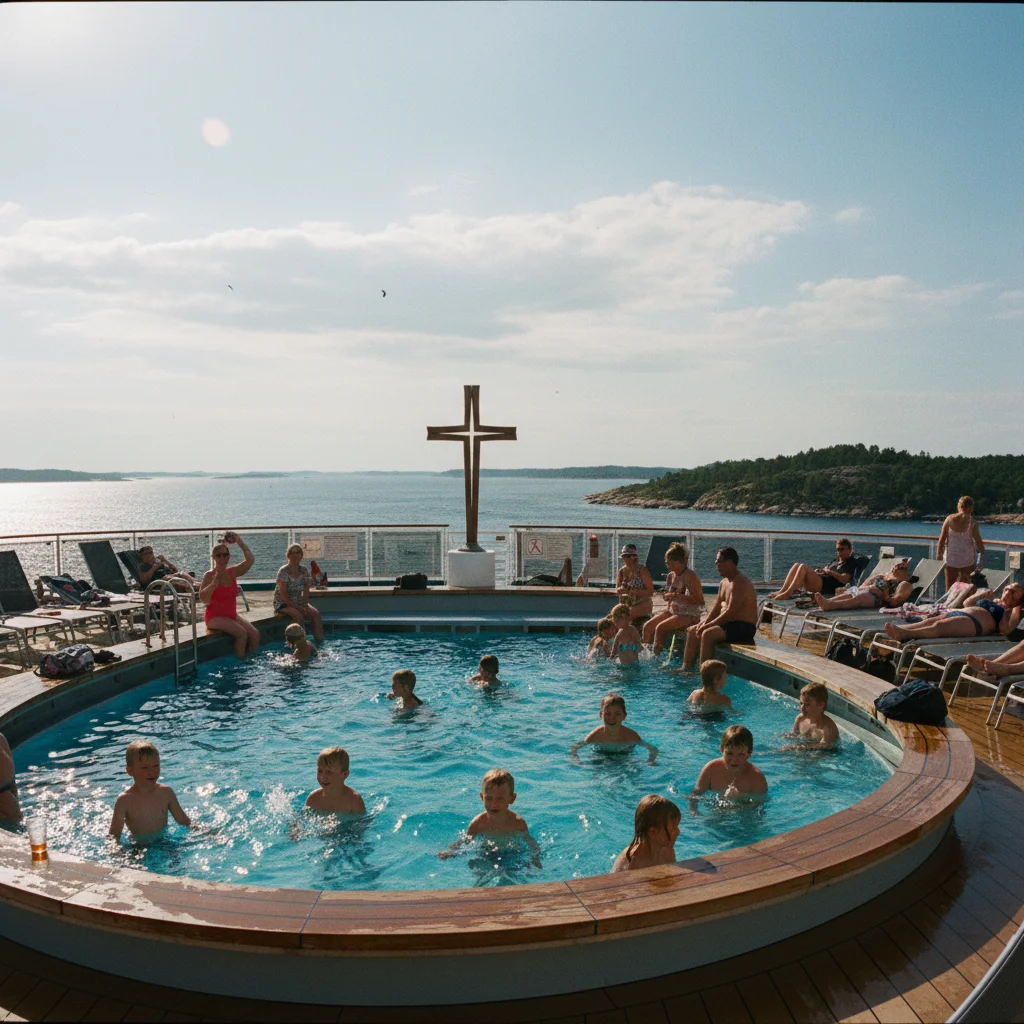 Poolbereich auf einem Kreuzfahrtschiff