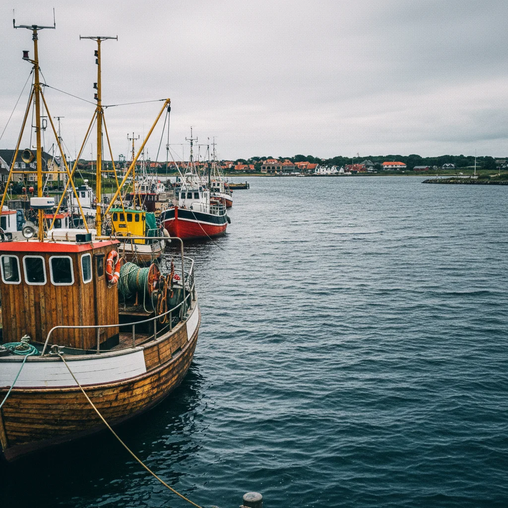 Der Hafen von Nordby auf Fanø mit Fischerbooten