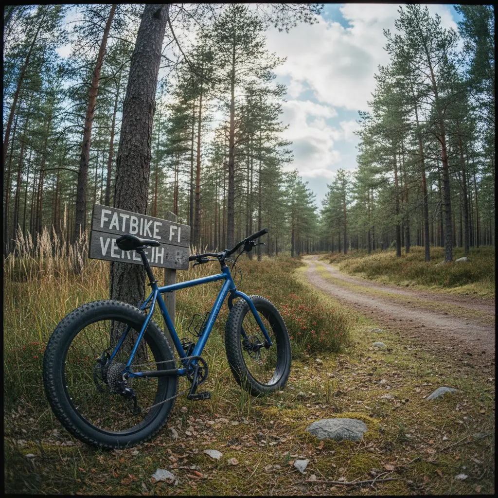 Fatbikes am Verleih in einem finnischen Wintersportort