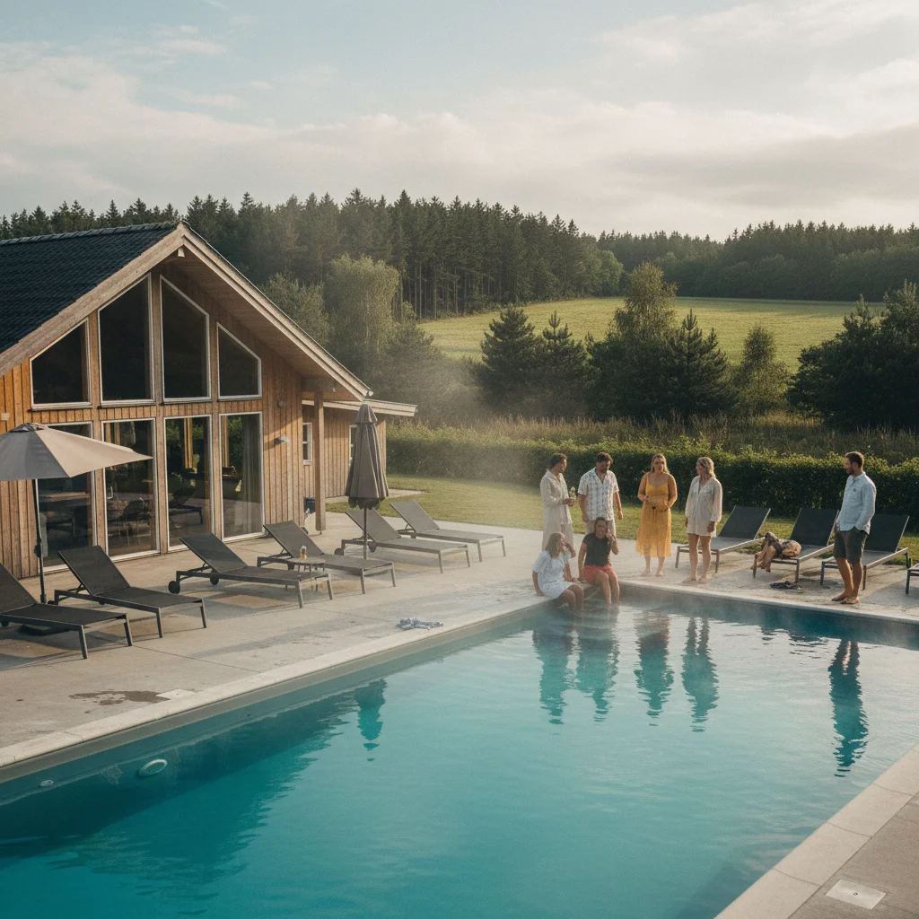 Großes Ferienhaus mit Poolbereich für Gruppen in Dänemark