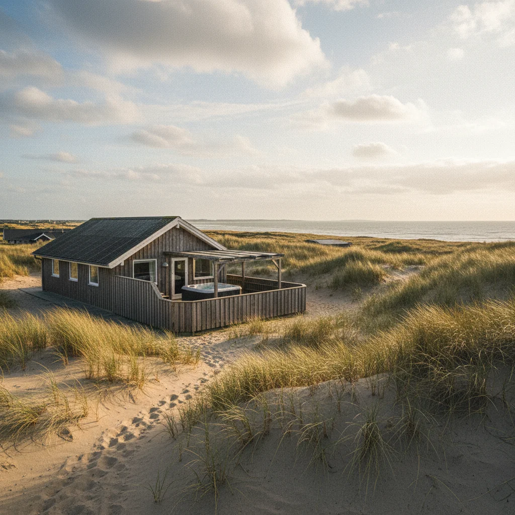 Ferienhaus mit Whirlpool in den Dünen an der dänischen Nordseeküste
