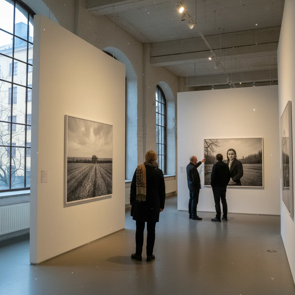 Innenansicht einer Fotoausstellung im Fotografiska Stockholm mit großformatigen Prints
