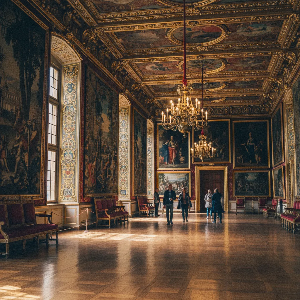 Prunksaal im Schloss Frederiksborg mit Gemälden und Wandteppichen