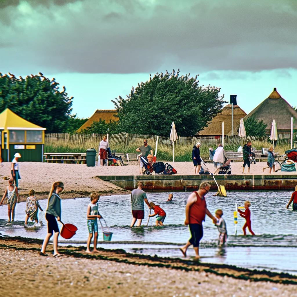 Palmenstrand in Frederikshavn mit echten Palmen am Strand
