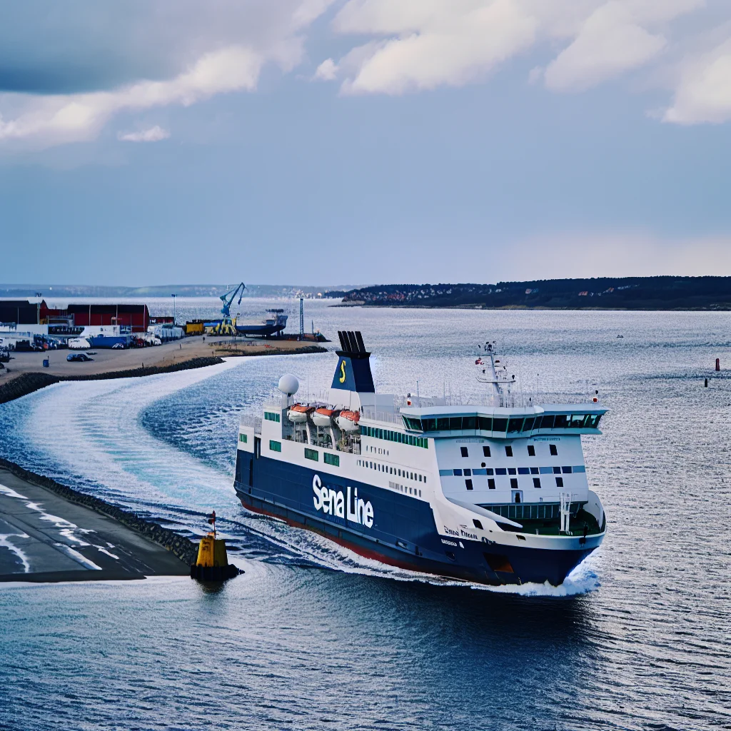 Stena Line Fähre vor Frederikshavn auf dem Weg nach Schweden