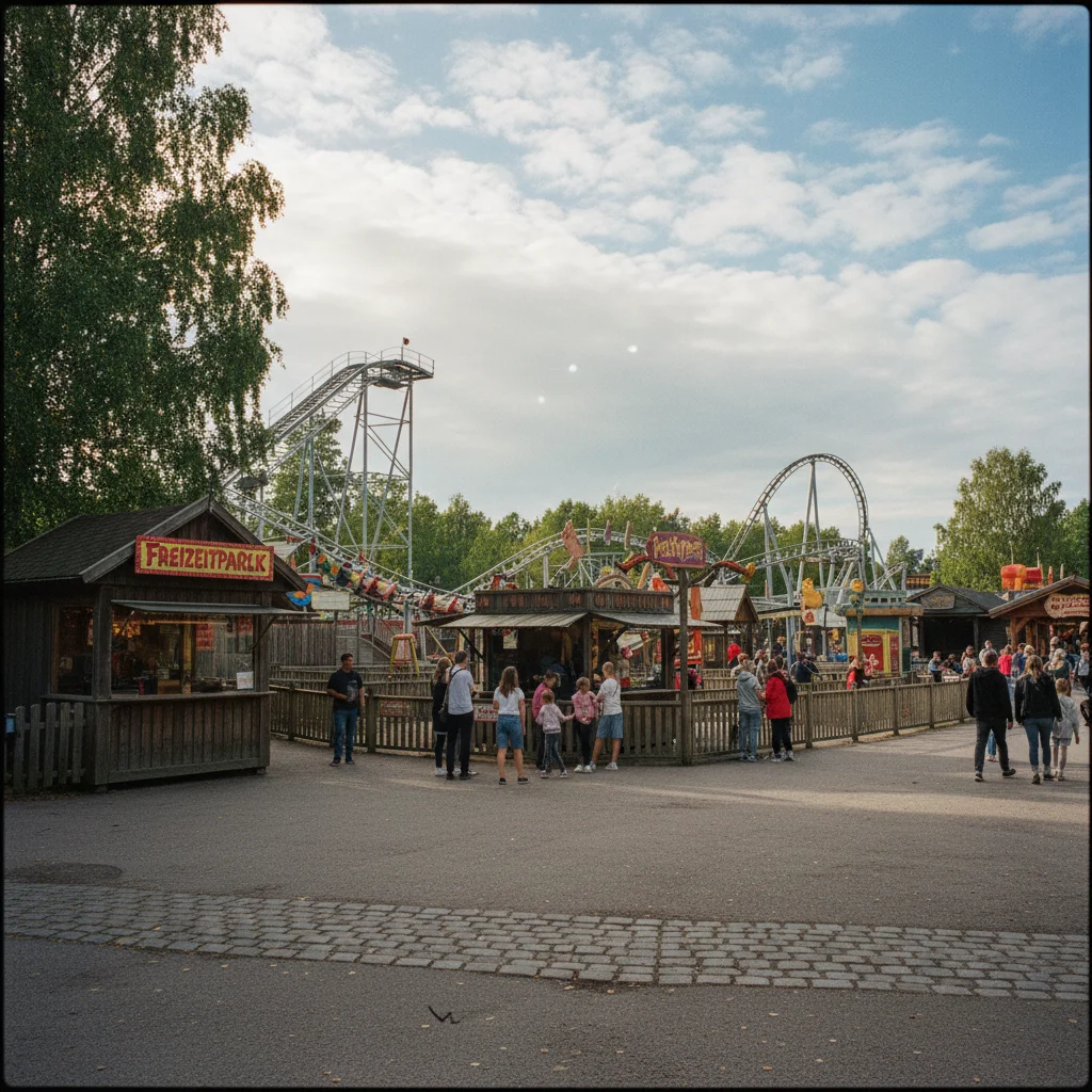 Familie in einem finnischen Erlebnispark