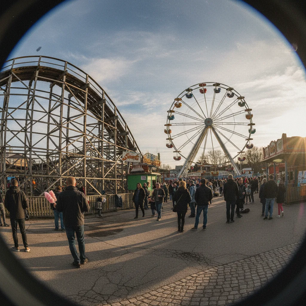 Linnanmäki Freizeitpark in Helsinki mit Achterbahn