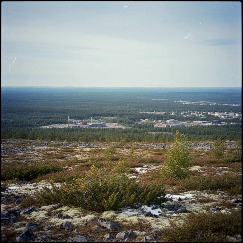 Panoramablick vom Dundret Fjäll über Gällivare und die Weite Lapplands