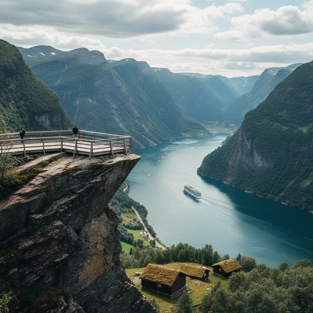 Flydalsjuvet Aussichtspunkt über dem Geirangerfjord