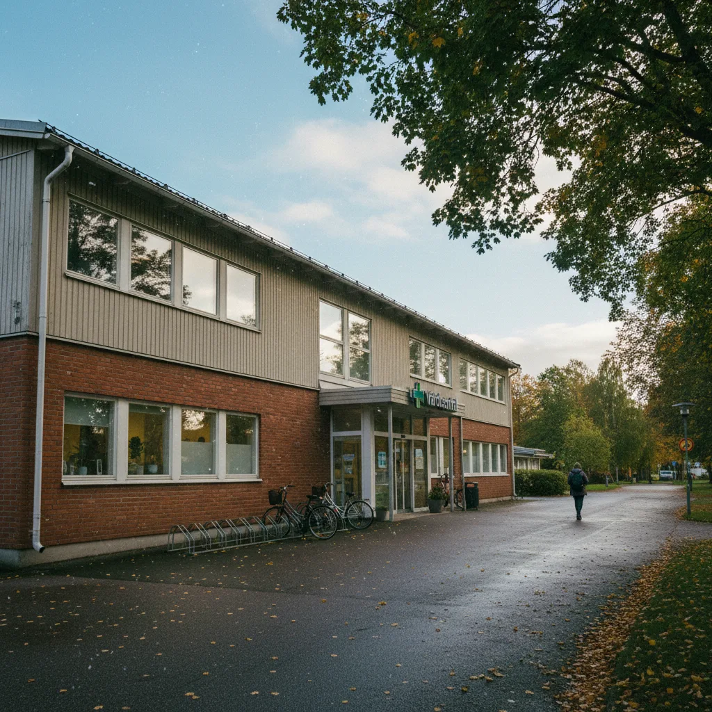 Schwedisches Vårdcentral (Gesundheitszentrum) von außen